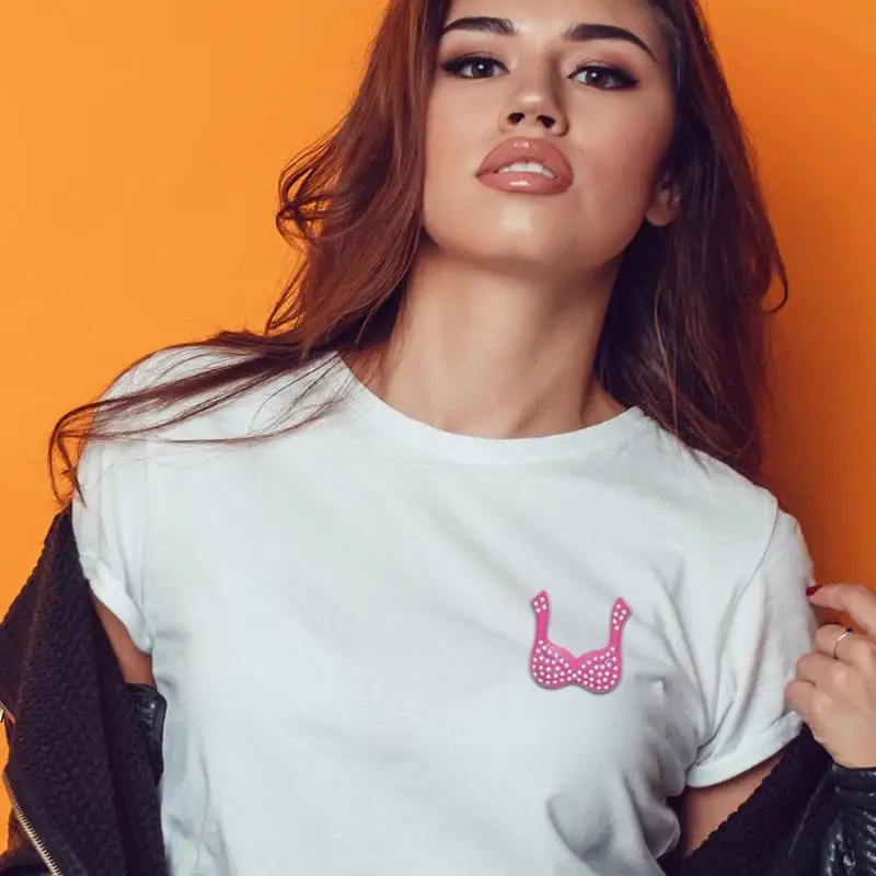 Розовый креативный бюстгальтер брошь булавки Горячая продажа тонкий легкий