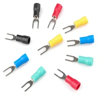 50100pcs sv type wire spring terminal sv2 4 fork u y terminal brass insulated spade crimping wire and cable connector