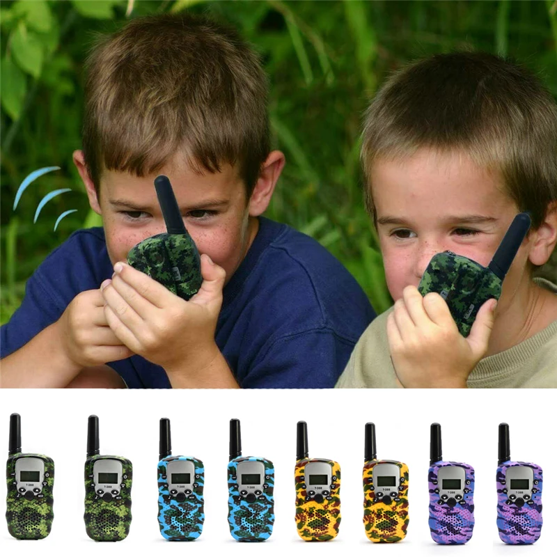 

2 Pcs Children Walkie Talkies Kids Radio Handheld Long Range Kids Walky Talky UHF 446MHz 8 Channel Christmas Gift