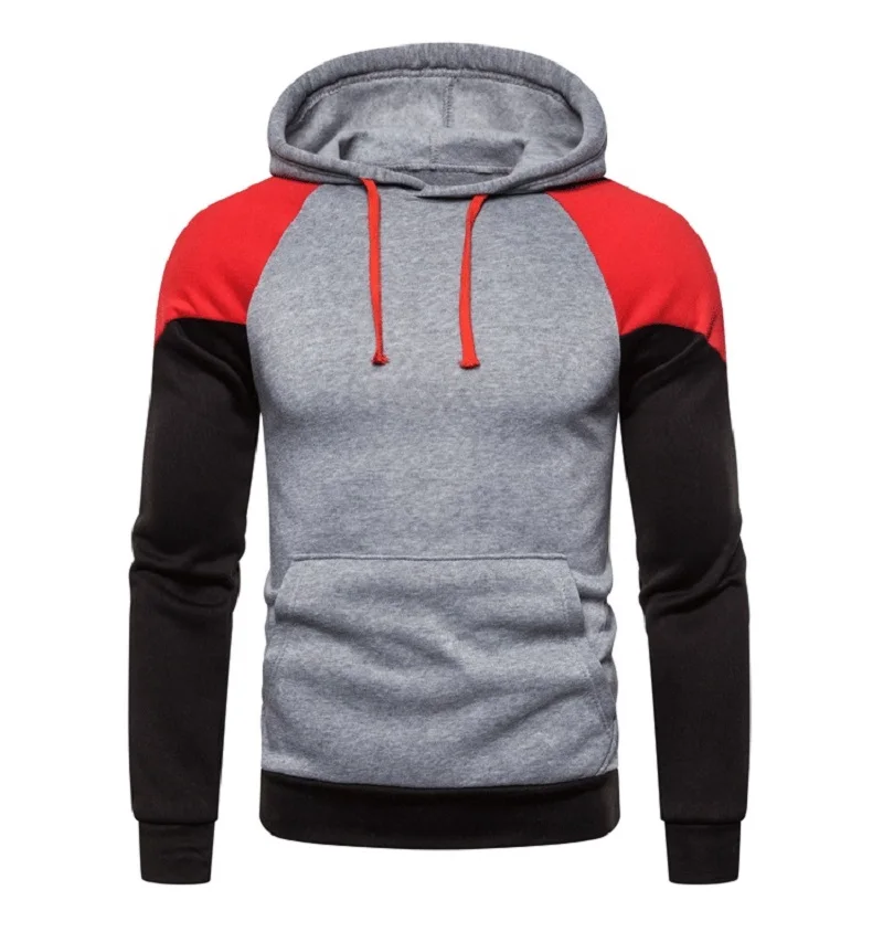 

ZOGAA 2021 New Men's Hooded Pullover Sweatshirt Contrasting Color Stitching Hoodie Fashion Slim Trendy Streetwear Harajuku Men's