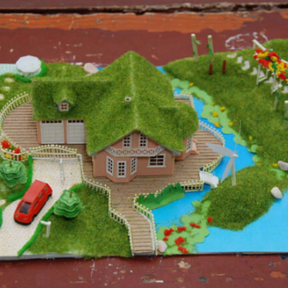 30 г яркий цвет сцены садовый искусственный газон порошки мягкая искусственная