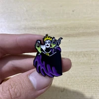 disney maleficent brooch enamel pin fashion cartoon villain queen evil witch charm metal badge clothing accessories couple
