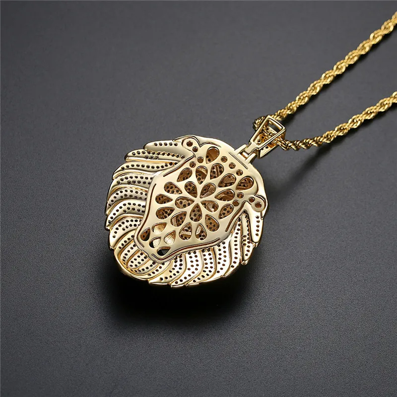 Цепочка с подвеской в виде головы льва стиле хип-хоп | Украшения и аксессуары