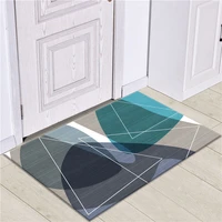 modern geometric printed entrance doormat kitchen floor mat rectangular anti slip bathroom living room rug toilet carpets home