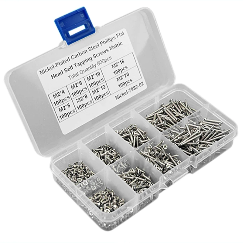 Саморезы Из никелированной углеродистой стали для древесной плиты 800 шт./компл. M2