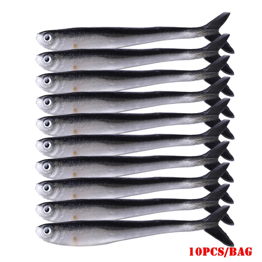 Мягкая рыболовная приманка в виде креветок и червей, 10 шт./пакет, 8 см/2 г, силиконовая воблеры рыболовные снасти, джиг-наживка для ловли на крючок