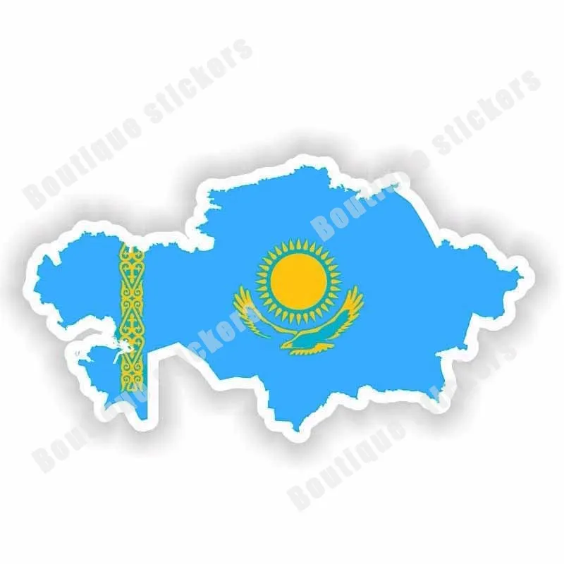 

Флаг Казахстана, национальная эмблема, карта, наклейка, крышка, царапины, водонепроницаемый солнцезащитный крем, бампер, окно, аксессуары для лобового стекла