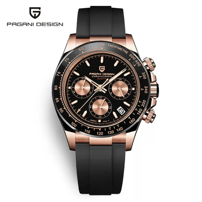 

PAGANI Design Top Brands Black Men Watches Luxury Quartz Daytona watch men Sport Chronograph 100M Waterproof Reloj Hombre Gift