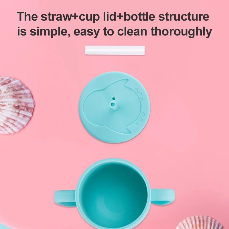 Детские Чашки для питья силиконовая чашка хорошего качества с соломенным