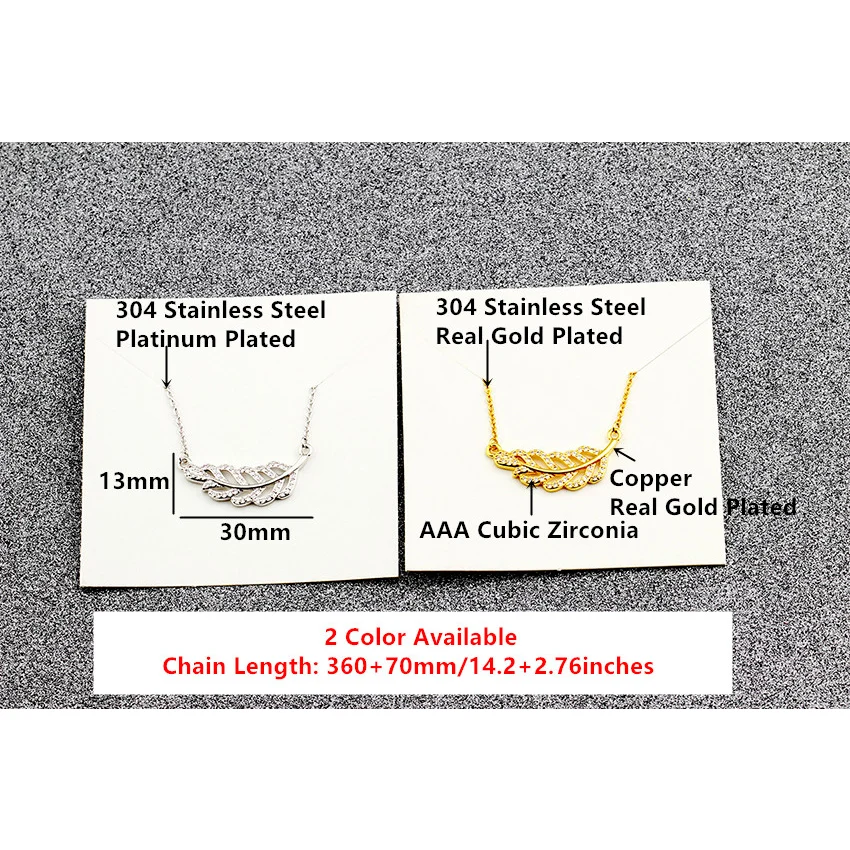 

10pcs Trendy Women Statement Micro Paved Clear Cubic Zirconia Leaf Chains Necklaces Heart Delicate Gifts For Lovers Jewellery