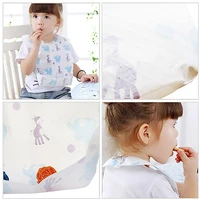 cartoon baby accessories disposable baby bibs with food catcher pocket for travel infant feeding saliva towel accessories 10pcs