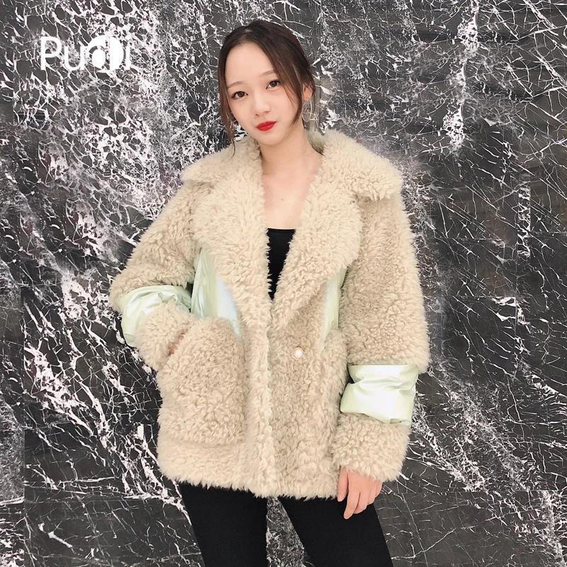 PUDI TX107207 Женская зимняя новая ткань натуральная шерсть мех внутри пуховик теплая куртка пальто Женская Классическая куртка, пальто