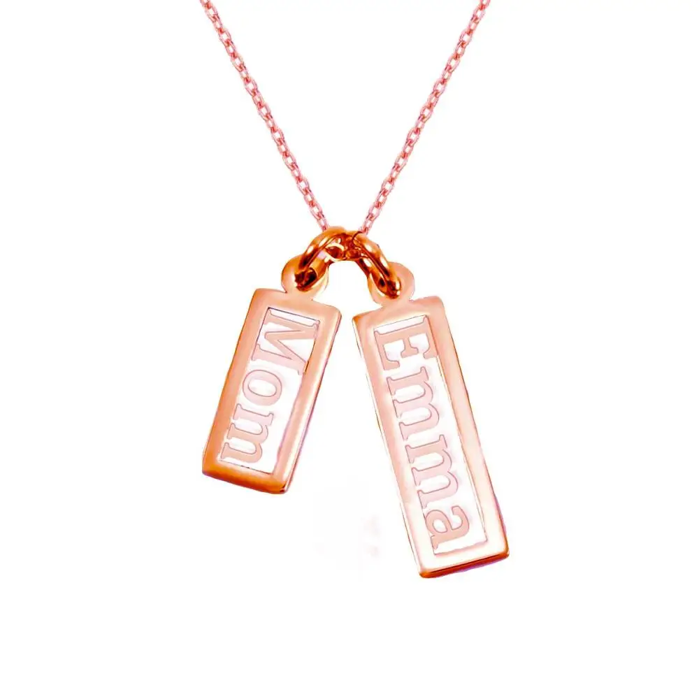 Аолошоу 2 Подвески персонализированные имя бар ожерелье для женщин на заказ