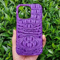 handmade natural crocodile skin leather case for iphone 13 pro luxury business women gift premium leather bags for apple 13 pro