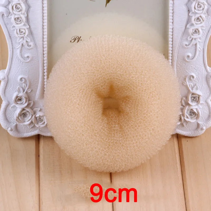 Beige9cm 1 шт. модный элегантный женский Корректировщик фигуры пончик Кольцо для волос булочка модный инструмент для укладки волос аксессуары инструмент для волос - Цвет: Beige9cm