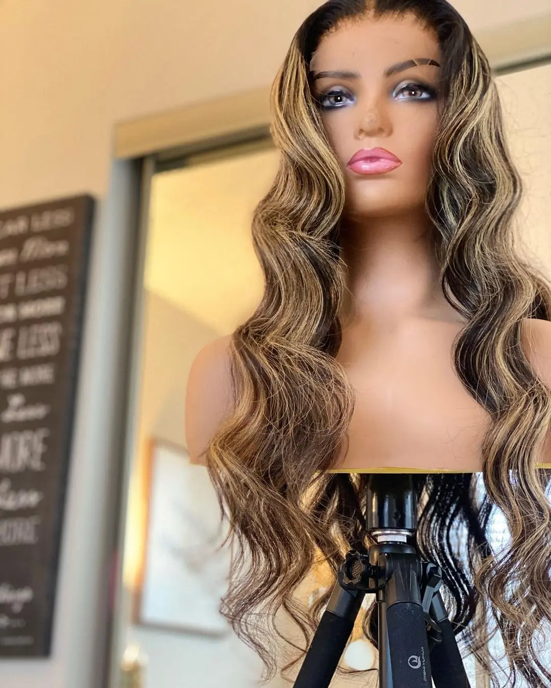

13x4 Lace Closure Front Human Hair Wigs For Back Women pre plucked Body Wave Lace Wigs 4/27 Hairline colored ombre brown Remy