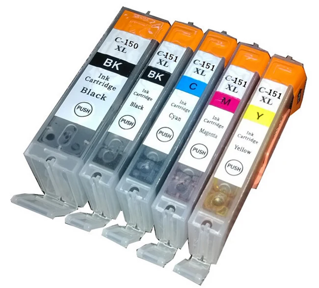 Vilaxh 5 шт. PGI-150 PGI150 PGI 150 CLI-151 чернильный картридж для Canon PIXMA MG5410 MG5510 MG5610 MG6310 MG6410 MG6610