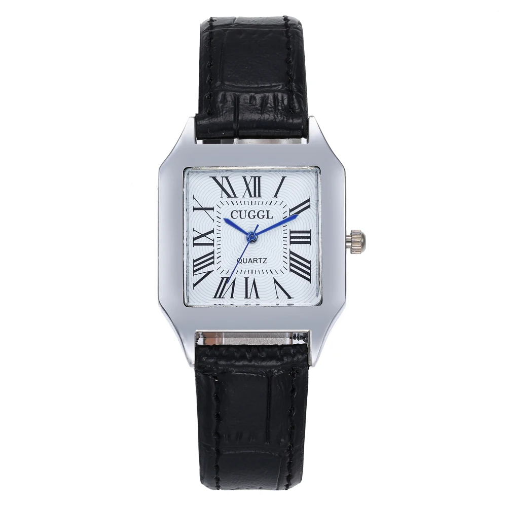 Часы мужские и женские квадратные модные брендовые кварцевые для влюбленных пар