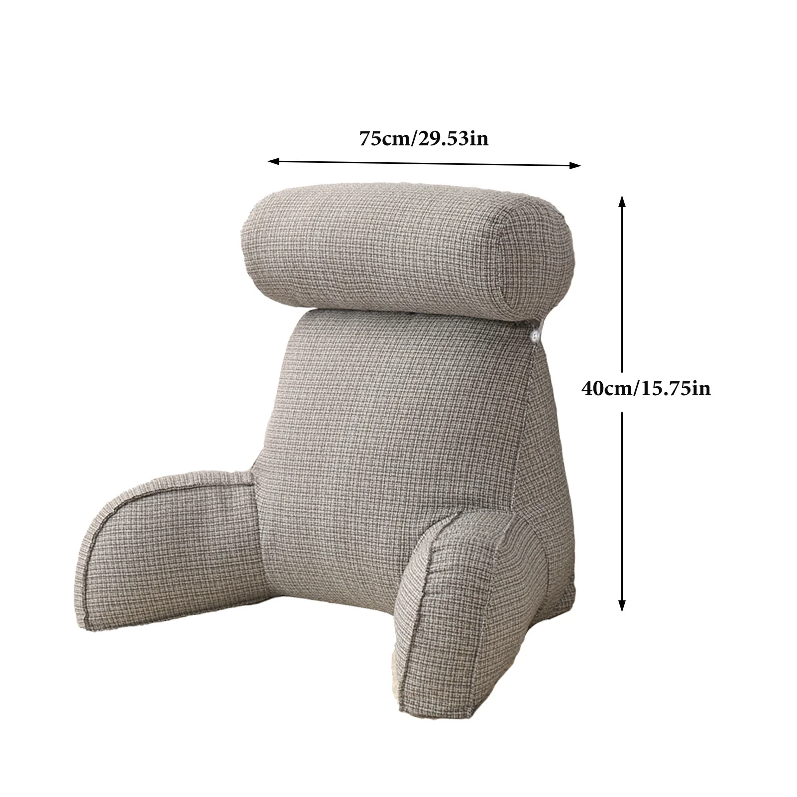 

Comfortable Reading Pillow With Armrest Sofa Detachable Neck Pillow Washable Back Support Cushion For Bed Sofa Chair