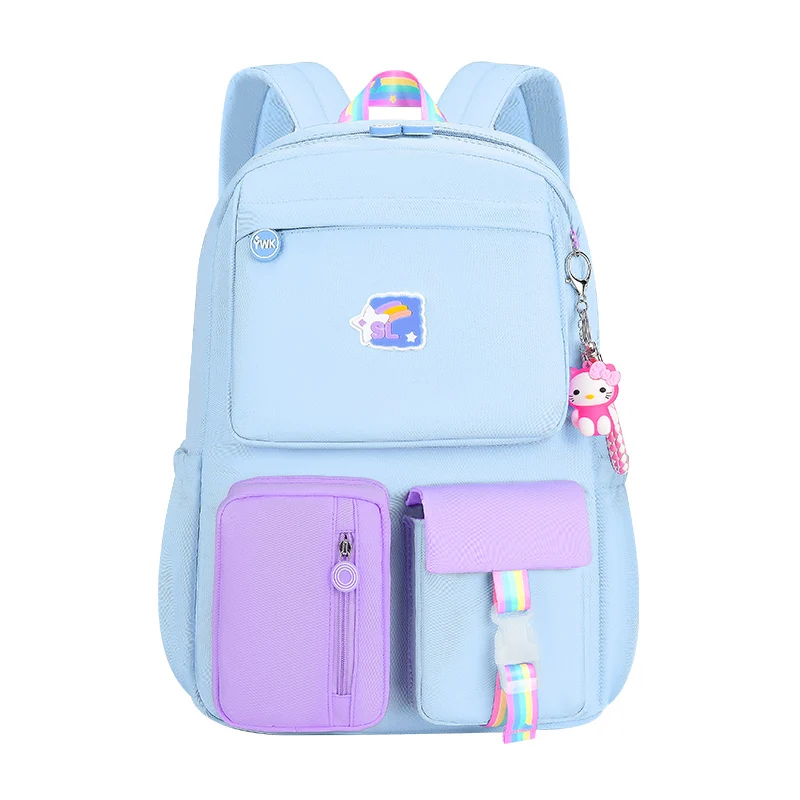 

Macaron Color School Bags for Girl Waterproof Backpacks Large Capacity Student Light Weight Bags Children Backpacks