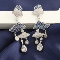 luxury classic cloud earrings fashion high class elegant jewelry for women attractive banquet wedding jewelry zircon accessories