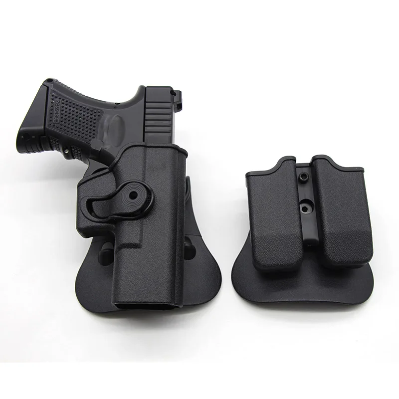 Тактический чехол кобура для пистолета Glock 17 19 22 26 31 с мешочком магазина