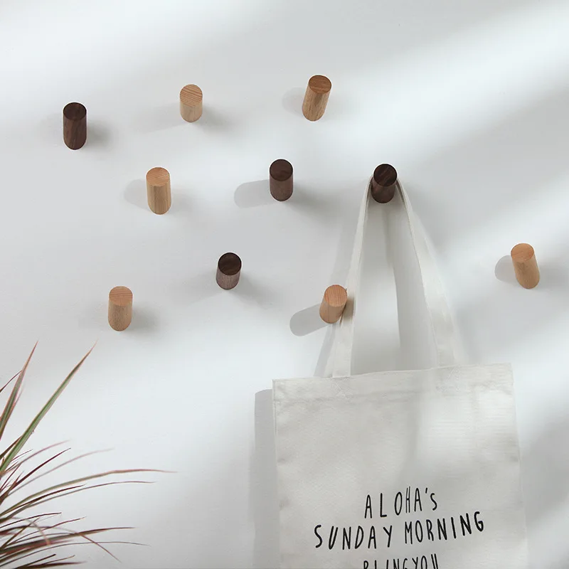 Крючок для одежды на твердой деревянной стене креативный деревянный крепкий