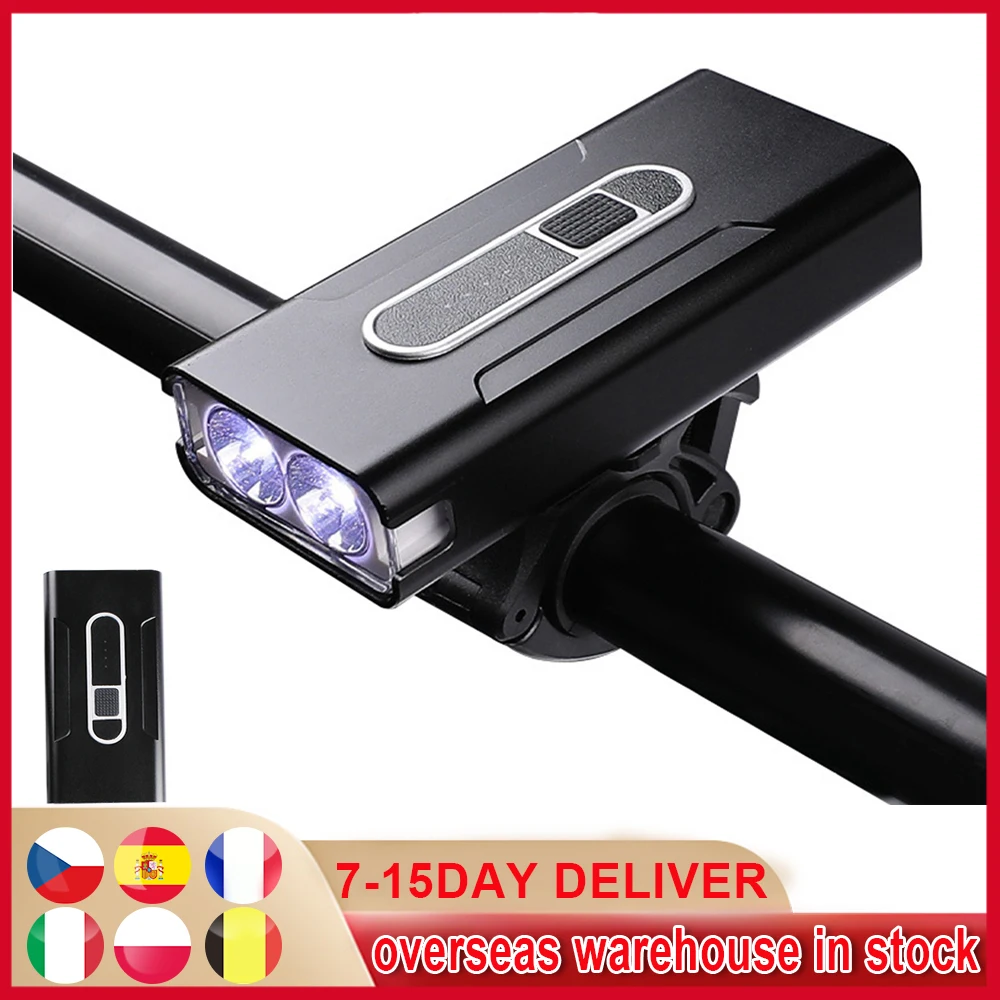 

Bike Light Rainproof USB Rechargeable LED 2400mAh MTB Front Lamp Headlight Aluminum Alloy Ultralight Flashlight Bicycle Light