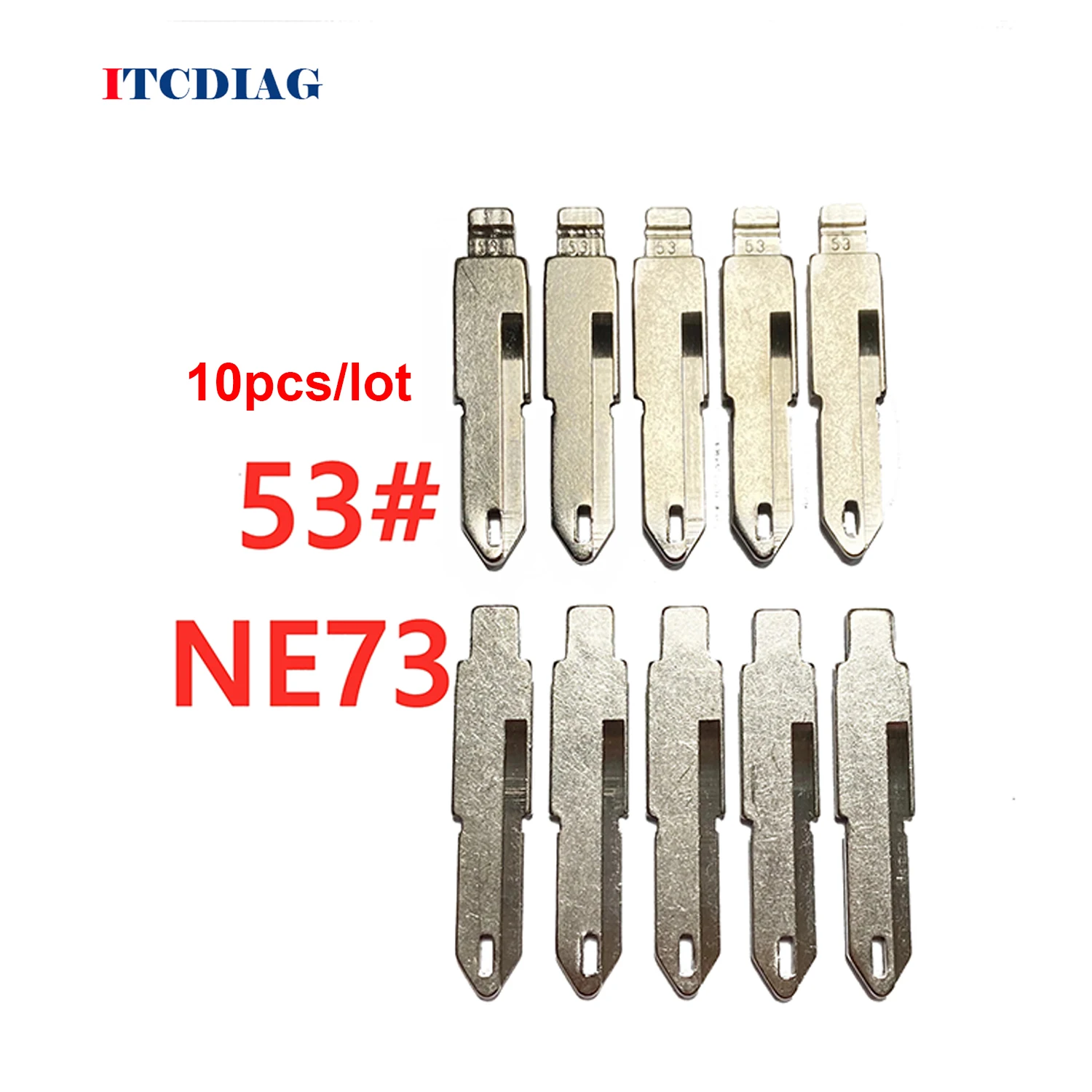 

10pcs LISHI NE73 #53 KD Remote Key Blade Blank For Renault Peugeot 206 207 Citroen C2 NO.53 Car Flip Key Replacement Part