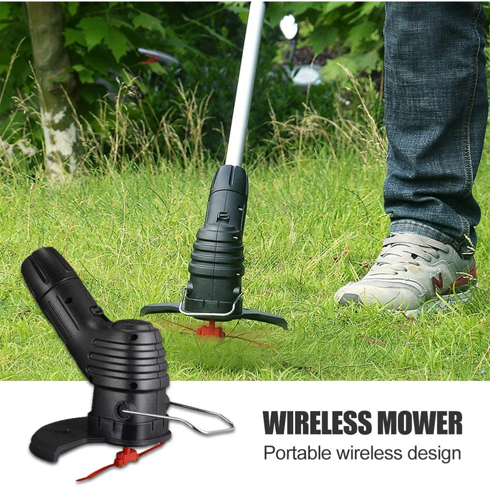 

Handheld Rechargeable Cordless Electric Lawn Mower Weed Eater Portable Lightweight Telescopic 18000 RPM Trimmer Mowing Machine
