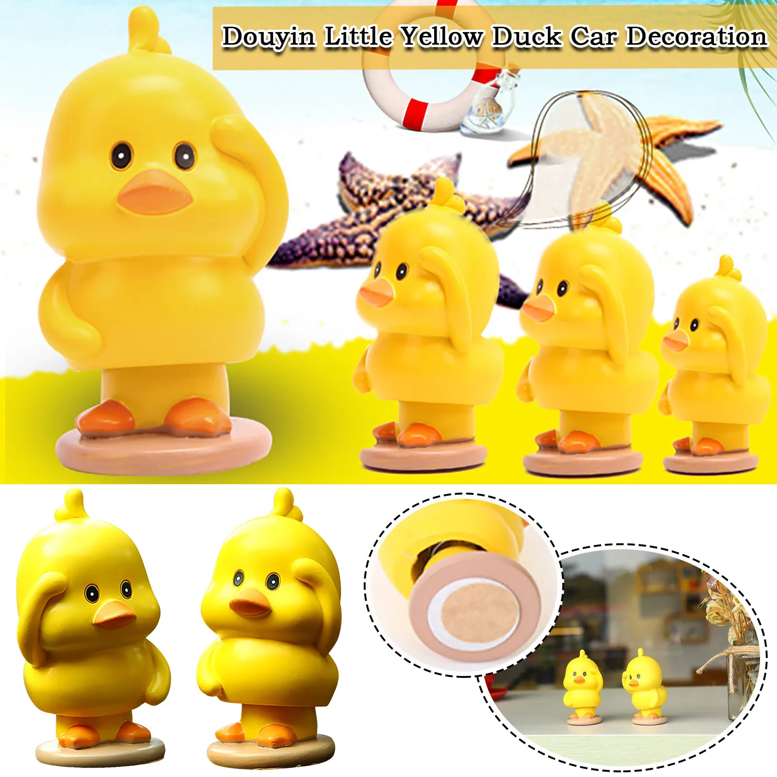 Милая мультяшная миниатюрная утка маленькие желтые утки украшения для