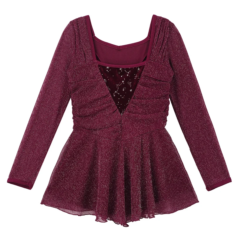 TiaoBug детское платье для девочек серебряное блестящее вельветовое с длинными