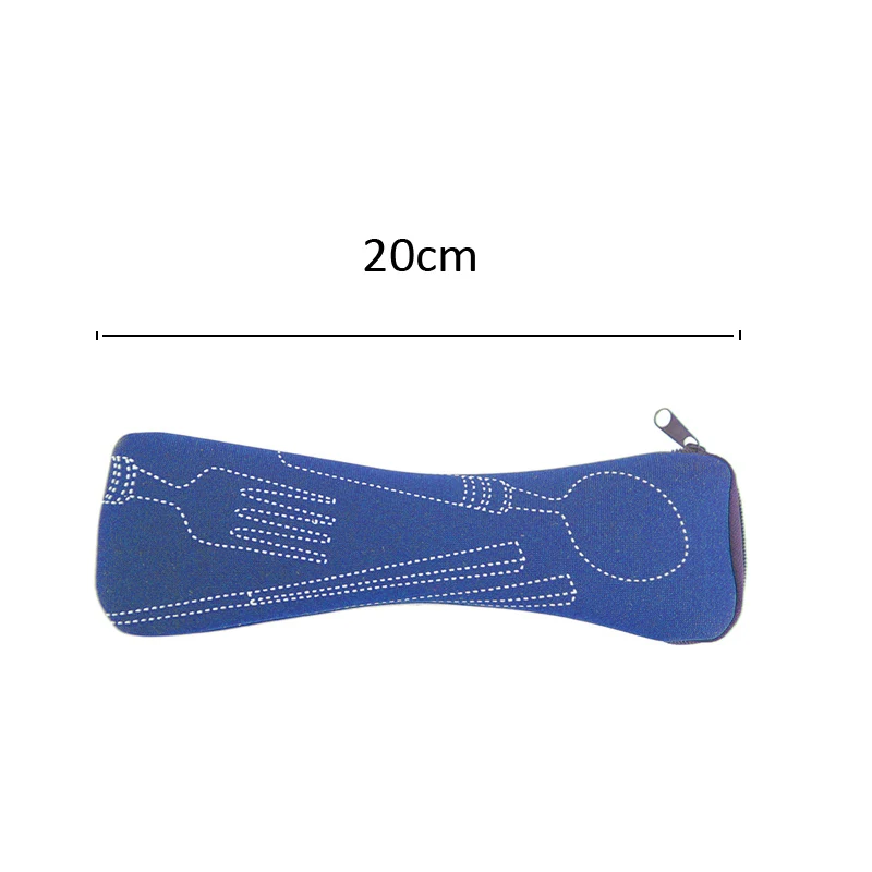 1 шт. портативный чехол на молнии для хранения столовых приборов|Наборы приборов|