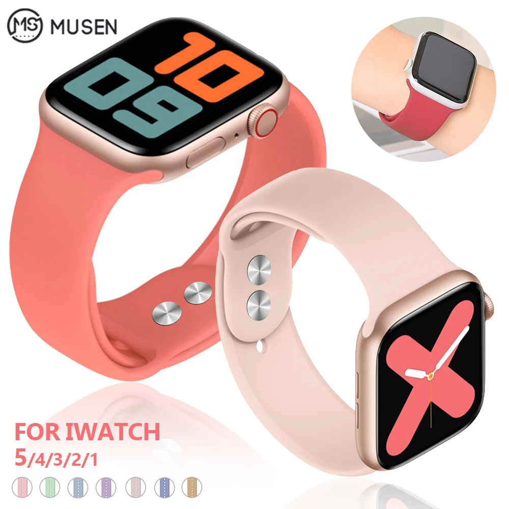 Мягкий силиконовый сменный спортивный ремешок для 38 мм Apple Watch Series1 2 3 4 5 42 мм наручный браслет ремешок для iWatch Sports Edition