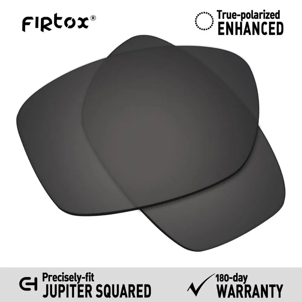 Black-Polarized Firtox поляризационные Сменные рассеиватели UV400 для солнцезащитных очков ocley Jupiter в квадрате OO9135(Только Совместимые линзы - Цвет линз: Black-Polarized