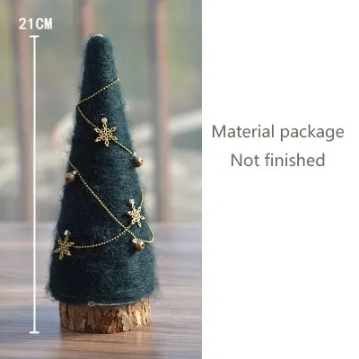 Dark Green Tree Простой норвежский стиль лося кролик плюшевый DIY Войлок новогодняя елка, для дома Санта Декор счастливый год вечерние подарки для детей - Цвет: Dark Green Tree