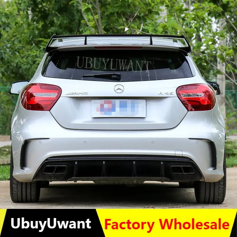 

Для W176 A45 ABS Материал праймер Автомобильный задний спойлер на крышу для Mercedes-Benz A-Class W176 A180 A200 A260 A45 2013-2018