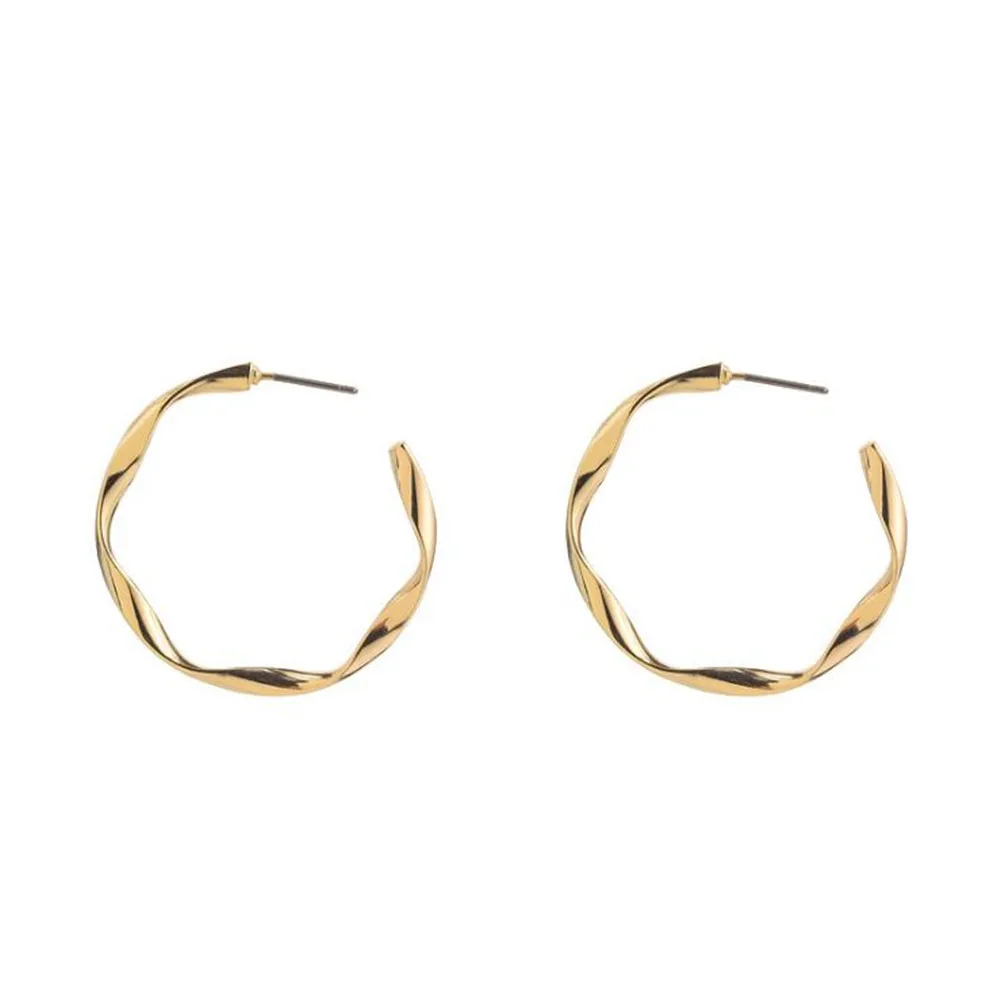 

New Creative Unusual Earrings Female Spiral Temperament Net Red Ear Nails Niche Design Simple Banquet Jewelry Gifts Wholesale