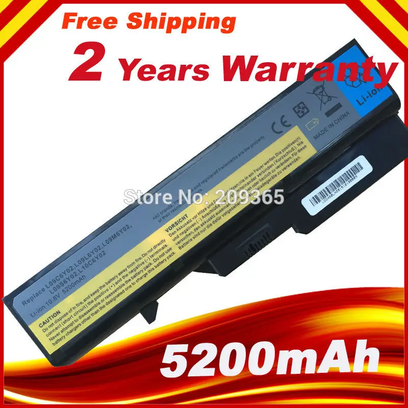 HSW 6c Аккумулятор для Lenovo IdeaPad G460 G470 G560 G570 B470 B570 V470 V300 V370 Z370 Z460 Z470 Z560 Z570 Быстрая