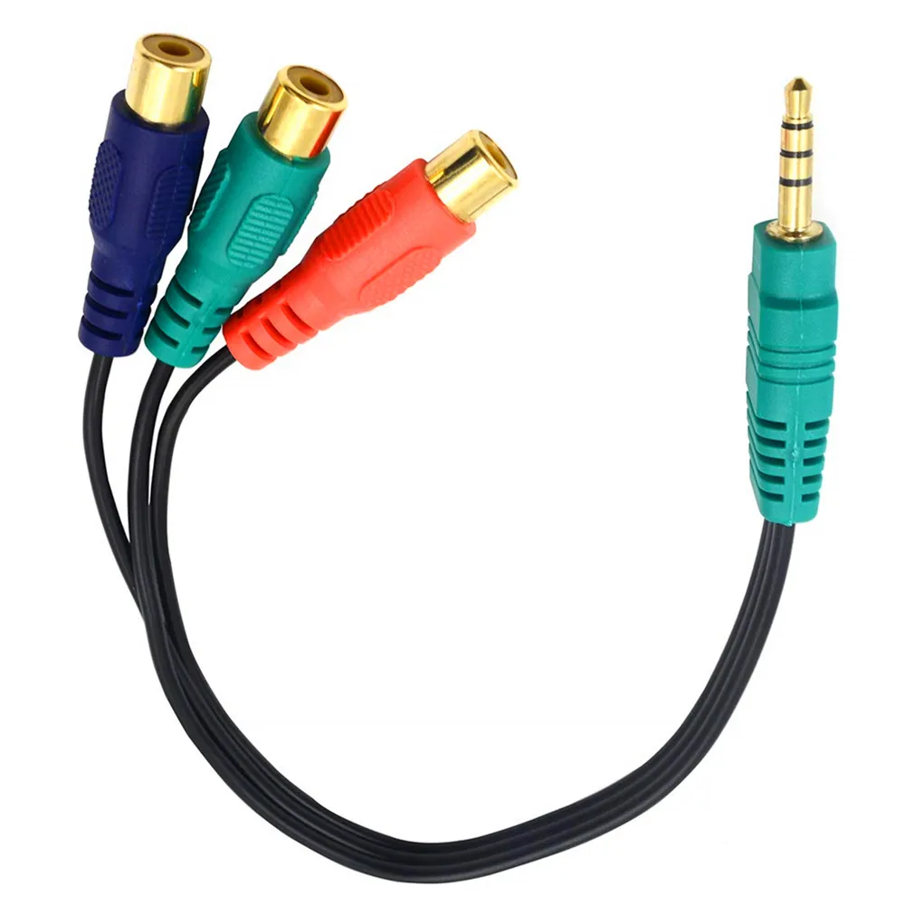 Аудиокабель-разветвитель 3 5 мм на RCA Mini 1/8 дюйма TRS стерео штекер 3RCA аудио/видео AV