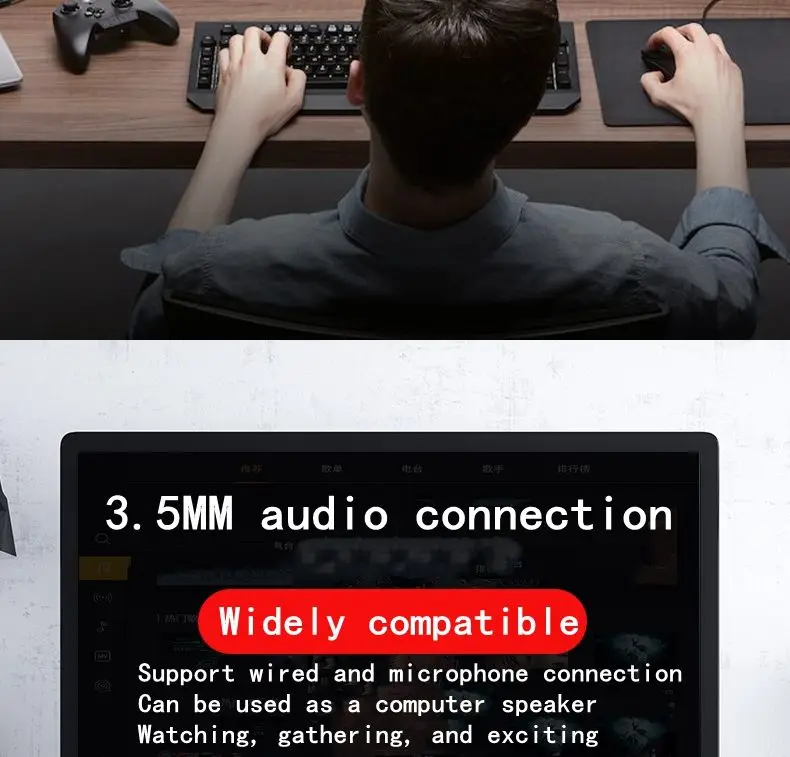 SADA новое обновление краски компьютерный динамик Bluetooth 5,0 Поворотная кнопка под давлением сабвуфер Настольный небольшой аудио длинная полоса