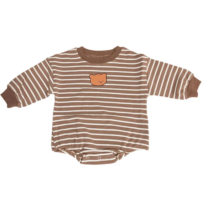 

Baby Boy Girl Clothes New 2021 Newborn Long Sleeve Bear Cartoon Romper Jumpsuit Toddler Spring Casual Clothing Kids Costume