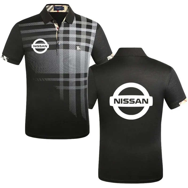 Рубашка-поло мужская с градиентным переходом цвета повседневная коротким