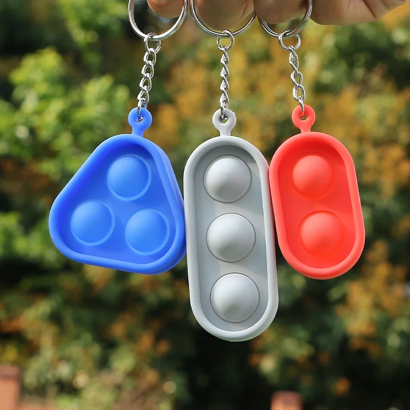 

Silicone Finger Pinch Bubble Toy Keychain Set Adult Toy