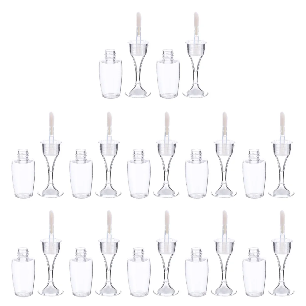 

12pcs Glass Shaped Lip Gloss Tube Refillable Bottles Lip Gloss Container
