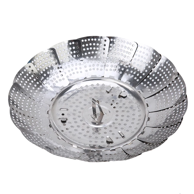 

Stainless Steel Lotus Steaming Tray Multi-Function Changeable Fruit Tray Retractable Folding Magic Steamer Tray Steaming Rack