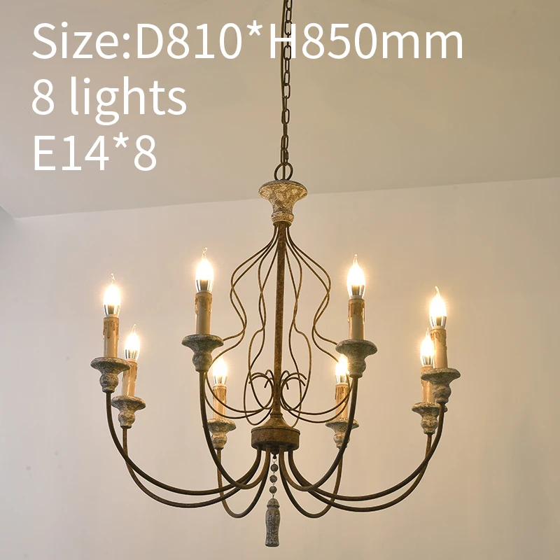 Ретро деревенская люстра антикварный светильник для спальни подвесной из дерева