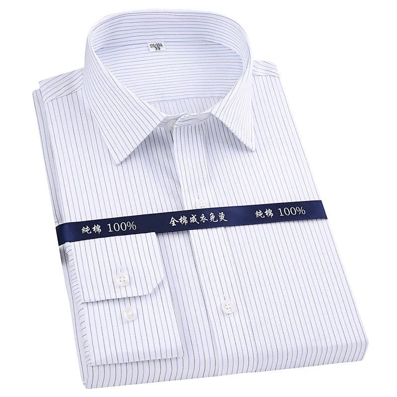 2020 New Arrival 8xl 7xl High Quality 100% Cotton Men Shirt Long Sleeved Twill Business Shirts Soft Brand Clothes DS370 | Мужская одежда