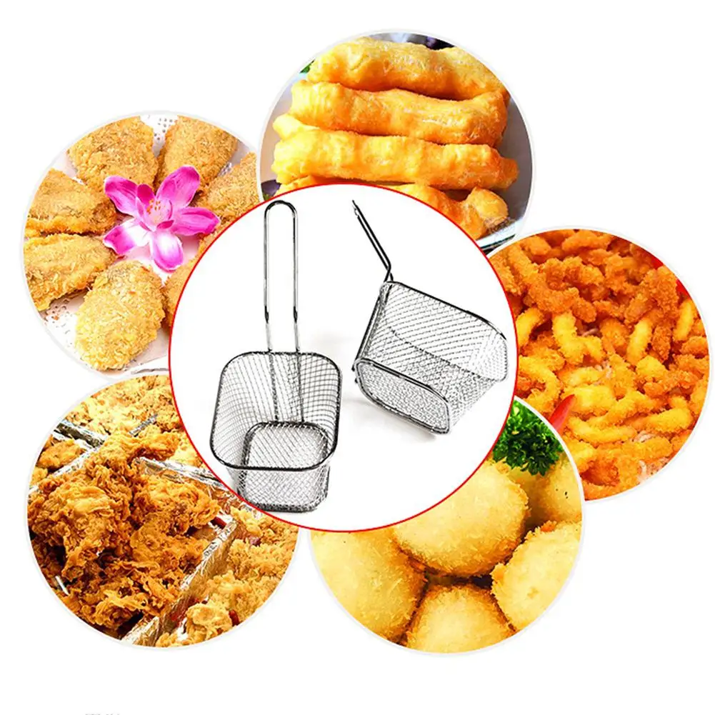 HobbyLane Жарка квадратная корзина ситечко покрытие проволочная сетка фритюрница