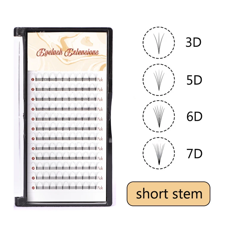 Наращивание ресниц короткой ножке в форме сборные готовые объем вентиляторы с